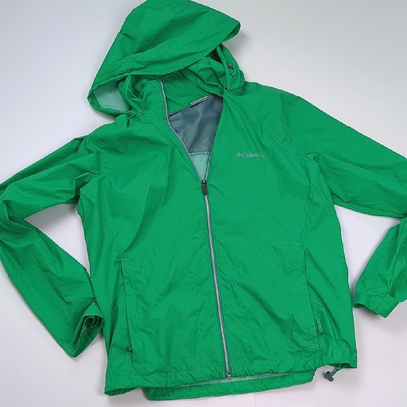 COLUMBIA Women's Nylon Switchback Waterproof Hiking Jacket Green - Picture 1 of 8